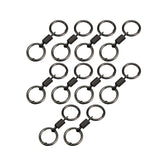Maxbell 10x Double Ring Keychain Key Ring Holder for Necklaces Small Chain Connector black