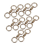 Maxbell 10x Double Ring Keychain Key Ring Holder for Necklaces Small Chain Connector Gold