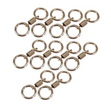 Maxbell 10x Double Ring Keychain Key Ring Holder for Necklaces Small Chain Connector Gold