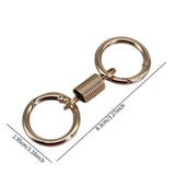 Maxbell 10x Double Ring Keychain Key Ring Holder for Necklaces Small Chain Connector Gold