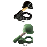 Maxbell 3 Pieces Salute Beer Bottle Helmet Novelty for Camping Themed Party Black