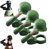 Maxbell 3 Pieces Salute Beer Bottle Helmet Novelty for Camping Themed Party Green