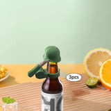 Maxbell 3 Pieces Salute Beer Bottle Helmet Novelty for Camping Themed Party Green