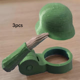 Maxbell 3 Pieces Salute Beer Bottle Helmet Novelty for Camping Themed Party Green