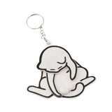 Maxbell Funny Cat Keychain Compact Interactive Keyring for Anniversary Backpack Gift white