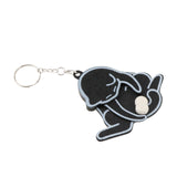 Maxbell Funny Cat Keychain Compact Interactive Keyring for Anniversary Backpack Gift black