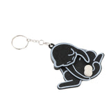 Maxbell Funny Cat Keychain Compact Interactive Keyring for Anniversary Backpack Gift black