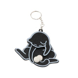 Maxbell Funny Cat Keychain Compact Interactive Keyring for Anniversary Backpack Gift black