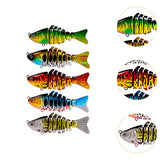 Maxbell 5 Pieces Fishing Lures Gifts Professionals Lifelike Beginners Swimming Lures