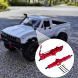 Maxbell 1:16 RC Car Front and Rear Axles Assembly Sturdy Spare Parts for WPL B24 B16 Red