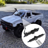 Maxbell 1:16 RC Car Front and Rear Axles Assembly Sturdy Spare Parts for WPL B24 B16 Black