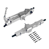 Maxbell 1:16 RC Car Front and Rear Axles Assembly Sturdy Spare Parts for WPL B24 B16 Silver