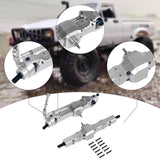 Maxbell 1:16 RC Car Front and Rear Axles Assembly Sturdy Spare Parts for WPL B24 B16 Silver