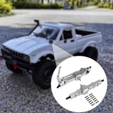 Maxbell 1:16 RC Car Front and Rear Axles Assembly Sturdy Spare Parts for WPL B24 B16 Silver