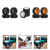 Maxbell 4Pcs 1/10 RC Car Tires RC Modification Accessory Sturdy RC Parts Accessories black