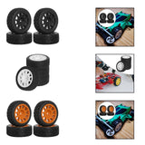 Maxbell 4Pcs 1/10 RC Car Tires RC Modification Accessory Sturdy RC Parts Accessories black