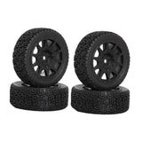 Maxbell 4Pcs 1/10 RC Car Tires RC Modification Accessory Sturdy RC Parts Accessories black