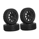 Maxbell 4Pcs 1/10 RC Car Tires RC Modification Accessory Sturdy RC Parts Accessories black