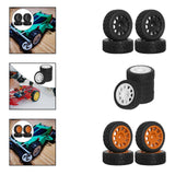 Maxbell 4Pcs 1/10 RC Car Tires RC Modification Accessory Sturdy RC Parts Accessories black