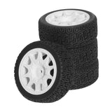 Maxbell 4Pcs 1/10 RC Car Tires RC Modification Accessory Sturdy RC Parts Accessories white