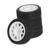 Maxbell 4Pcs 1/10 RC Car Tires RC Modification Accessory Sturdy RC Parts Accessories white