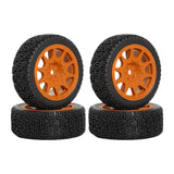 Maxbell 4Pcs 1/10 RC Car Tires RC Modification Accessory Sturdy RC Parts Accessories brown