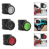 Maxbell 4x 1/18 RC Car Wheels and Tires Easy to Install High Performance White