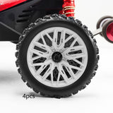 Maxbell 4x 1/18 RC Car Wheels and Tires Easy to Install High Performance White