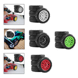 Maxbell 4x 1/18 RC Car Wheels and Tires Easy to Install High Performance White