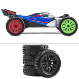 Maxbell 4x 1/18 RC Car Wheels and Tires Easy to Install High Performance Black