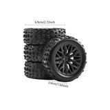 Maxbell 4x 1/18 RC Car Wheels and Tires Easy to Install High Performance Black