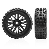 Maxbell 4x 1/18 RC Car Wheels and Tires Easy to Install High Performance Black