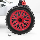 Maxbell 4x 1/18 RC Car Wheels and Tires Easy to Install High Performance Red