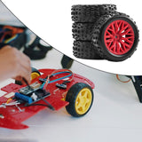 Maxbell 4x 1/18 RC Car Wheels and Tires Easy to Install High Performance Red