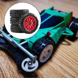 Maxbell 4x 1/18 RC Car Wheels and Tires Easy to Install High Performance Red