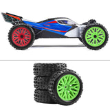 Maxbell 4x 1/18 RC Car Wheels and Tires Easy to Install High Performance Green