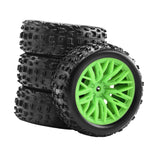 Maxbell 4x 1/18 RC Car Wheels and Tires Easy to Install High Performance Green