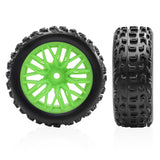 Maxbell 4x 1/18 RC Car Wheels and Tires Easy to Install High Performance Green