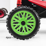 Maxbell 4x 1/18 RC Car Wheels and Tires Easy to Install High Performance Green