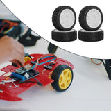 Maxbell 4 Pieces 1/10 RC Rally Tires XV02 Upgrade Parts Sturdy Accessory Accessories white