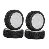 Maxbell 4 Pieces 1/10 RC Rally Tires XV02 Upgrade Parts Sturdy Accessory Accessories white
