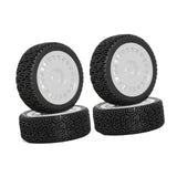 Maxbell 4 Pieces 1/10 RC Rally Tires XV02 Upgrade Parts Sturdy Accessory Accessories white