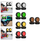 Maxbell 4 Pieces 1/10 RC Rally Tires XV02 Upgrade Parts Sturdy Accessory Accessories white