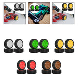 Maxbell 4 Pieces 1/10 RC Rally Tires XV02 Upgrade Parts Sturdy Accessory Accessories white