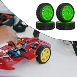 Maxbell 4 Pieces 1/10 RC Rally Tires XV02 Upgrade Parts Sturdy Accessory Accessories green