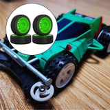 Maxbell 4 Pieces 1/10 RC Rally Tires XV02 Upgrade Parts Sturdy Accessory Accessories green