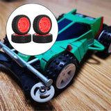 Maxbell 4 Pieces 1/10 RC Rally Tires XV02 Upgrade Parts Sturdy Accessory Accessories rose red