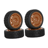 Maxbell 4 Pieces 1/10 RC Rally Tires XV02 Upgrade Parts Sturdy Accessory Accessories brown