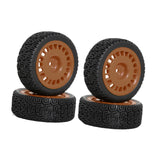 Maxbell 4 Pieces 1/10 RC Rally Tires XV02 Upgrade Parts Sturdy Accessory Accessories brown