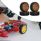 Maxbell 4 Pieces 1/10 RC Rally Tires XV02 Upgrade Parts Sturdy Accessory Accessories brown